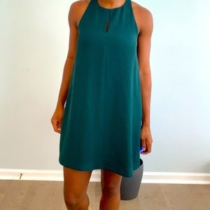 LOFT petites green sleeveless dress